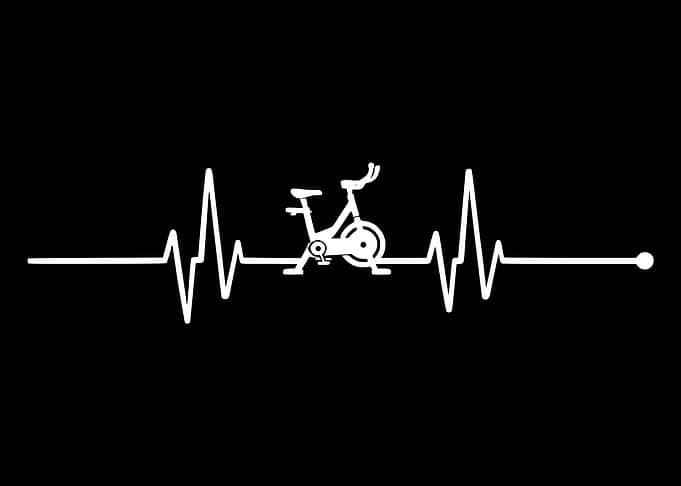 Spinning Heartbeat EKG Graphic