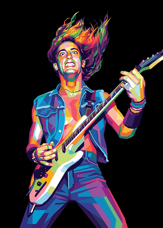 Rick Hunolt Colorful Pop Art Rock Guitarist