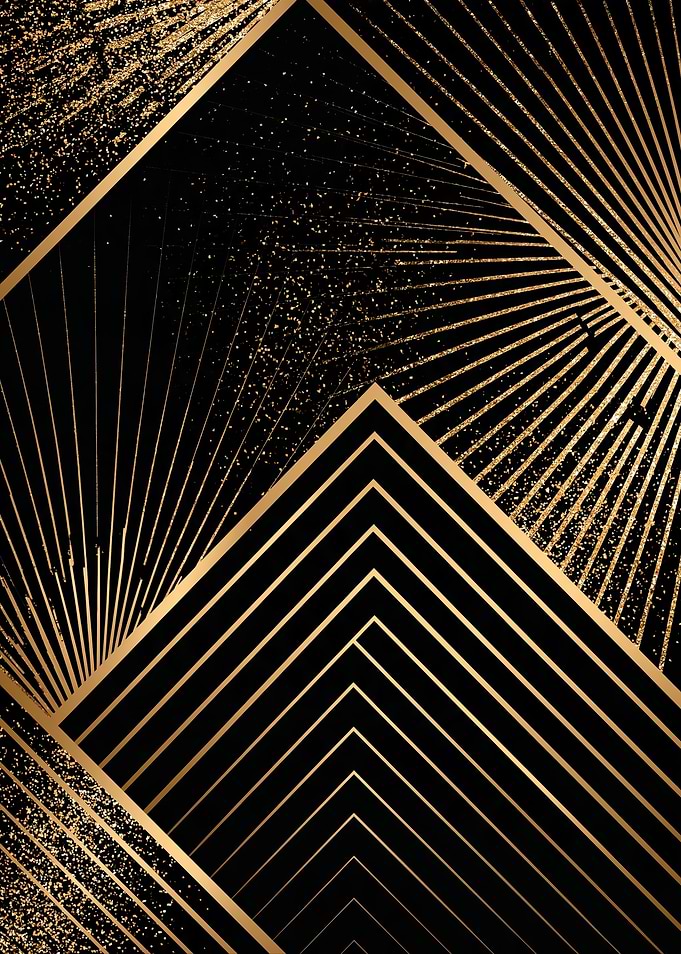 Elegant Gold and Black Geometric Pattern