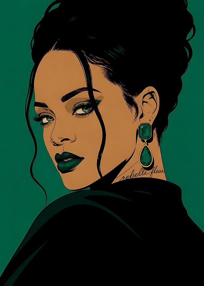 Stylized Portrait of Rihanna