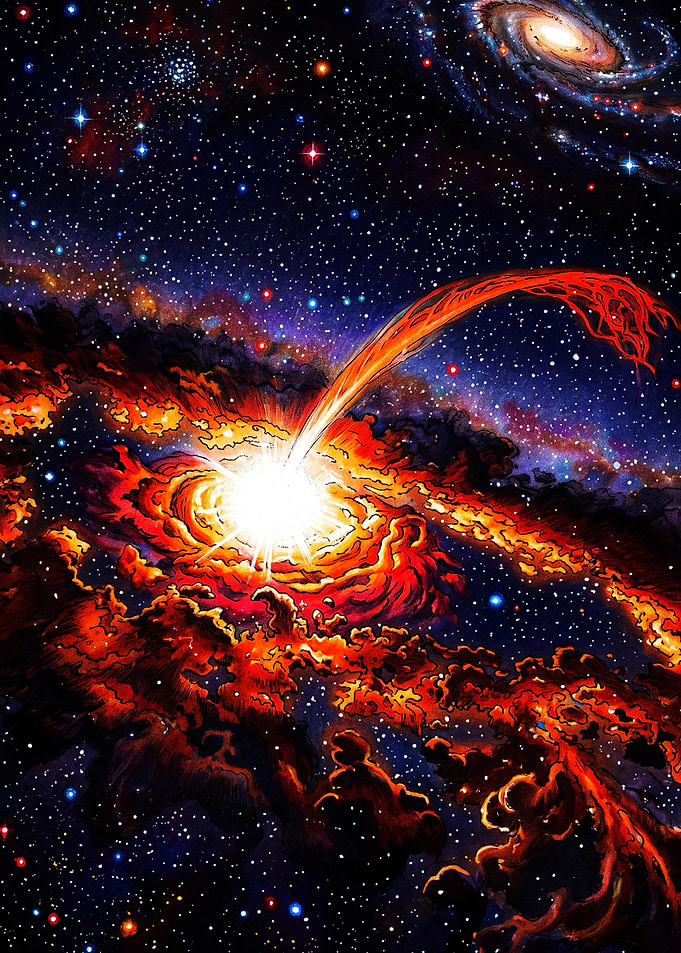 Cosmic Black Hole Eruption