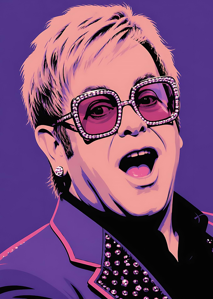 Elton John Pop Art Portrait
