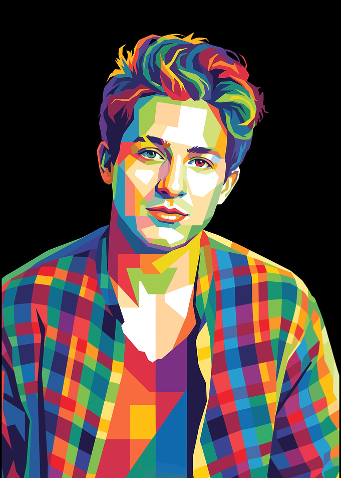 Charlie Puth WPAP Pop Art Portrait