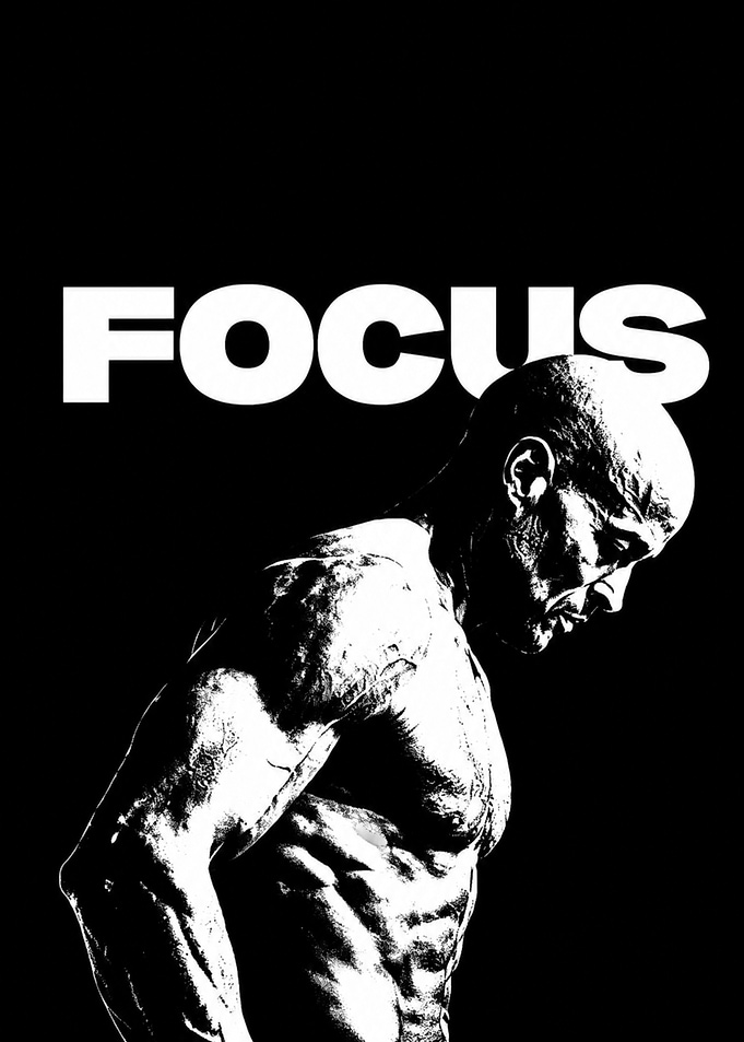 Focus Motivational Bodybuilding Poster