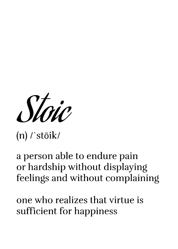 Stoic Definition Minimalist Wall Art