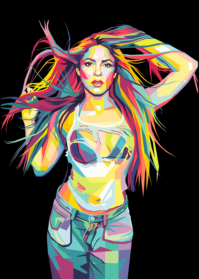 Shakira WPAP Pop Art Portrait