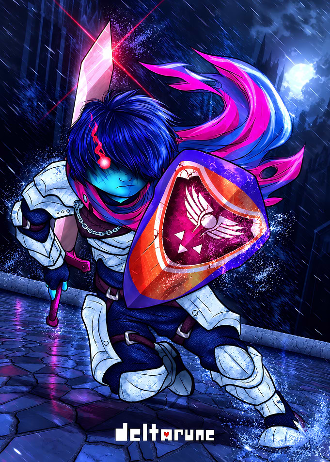Kris from Deltarune in Action