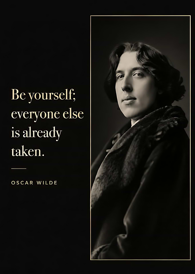Oscar Wilde Inspirational Quote Poster