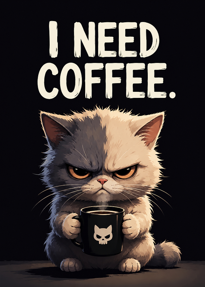 Grumpy Cat Needs Coffee