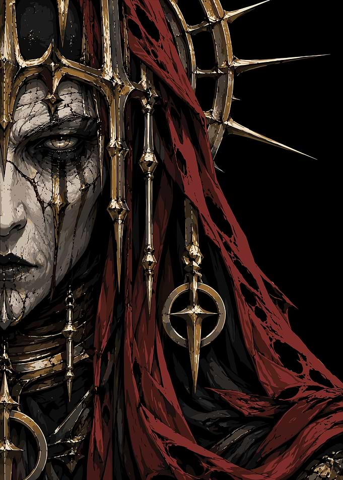 Dark Fantasy Gothic Priestess Portrait