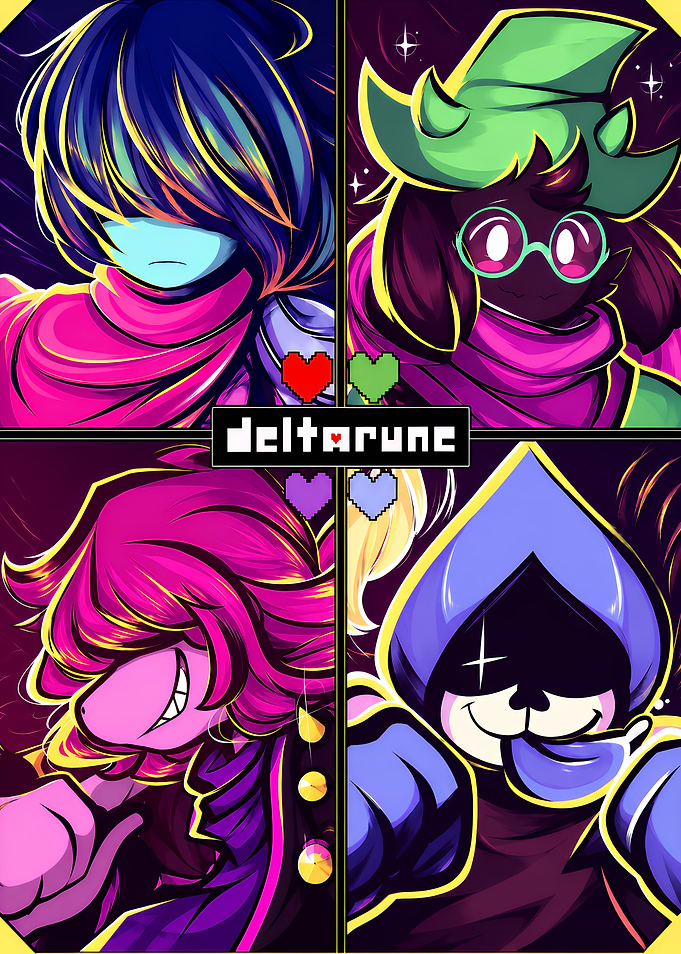 Deltarune Character Grid Art