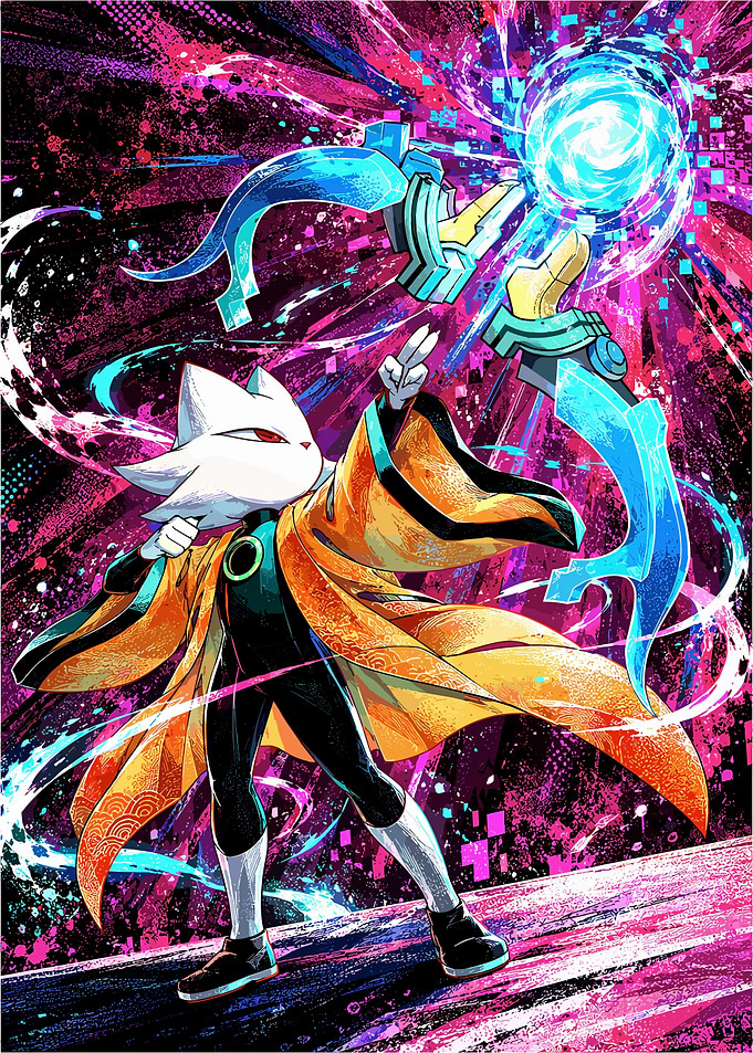 Digital Cat Archer with Energy Bow