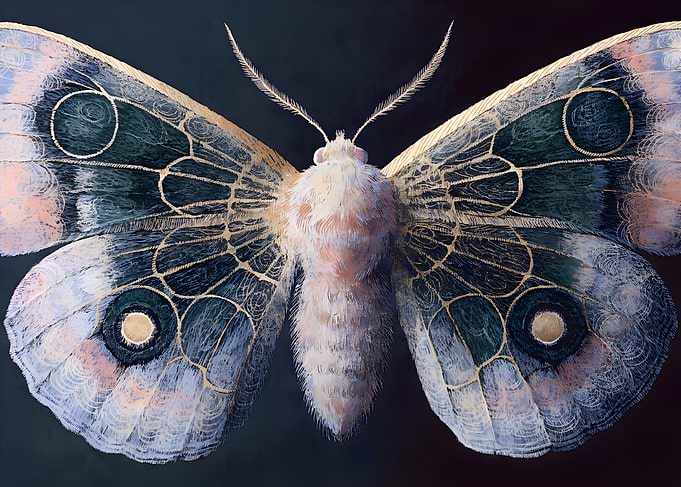 Intricate Moth Illustration