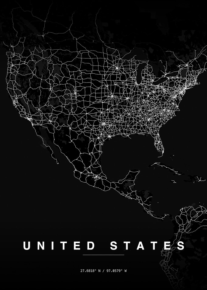 United States Highway Network Map