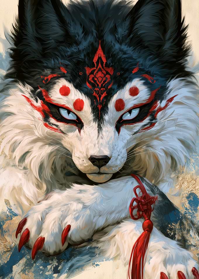 Mystical Kitsune Fox Spirit Portrait
