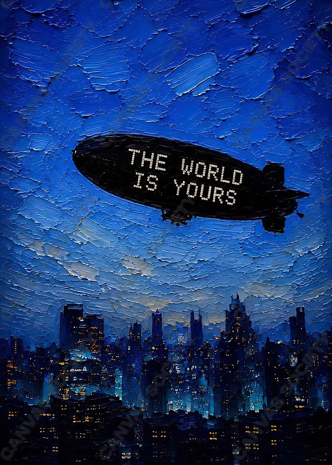 The World Is Yours Blimp Painting