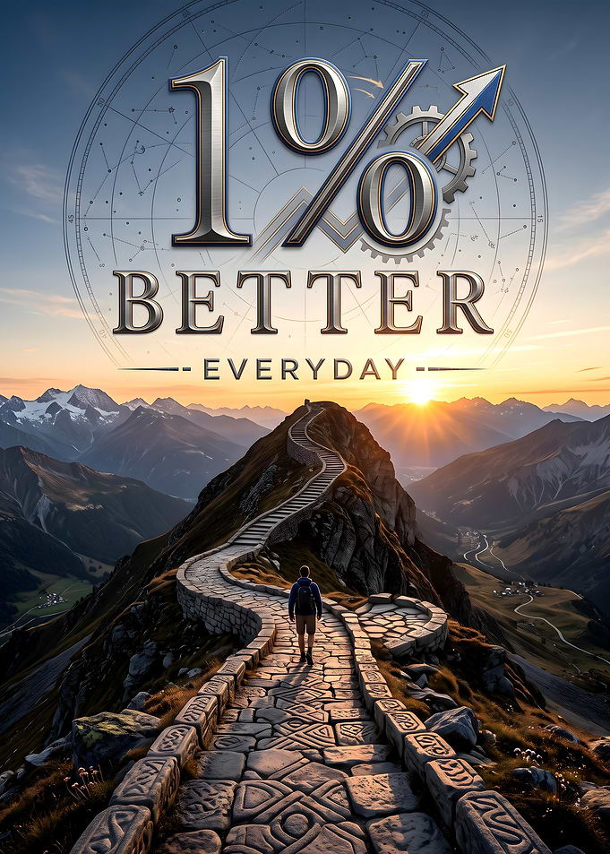 1% Better Everyday Motivational Poster