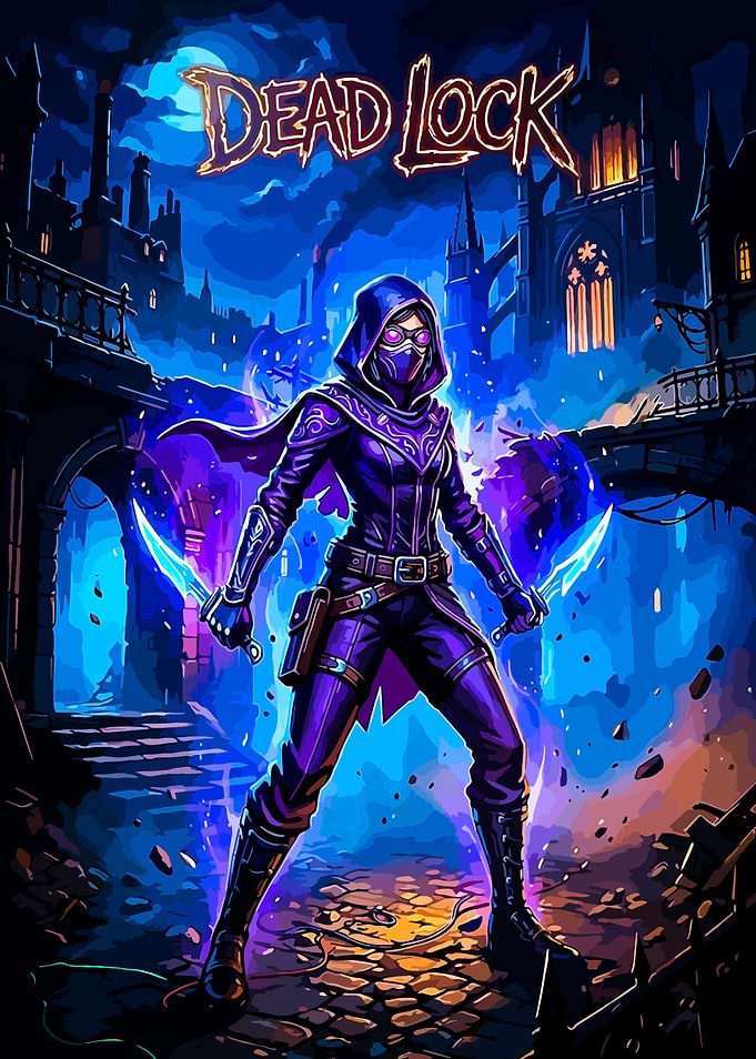 Deadlock Fantasy Assassin Character Poster