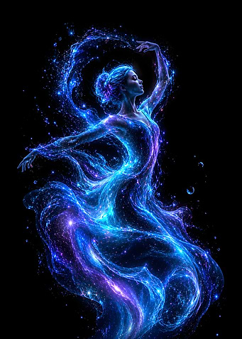 Cosmic Ocean Liquid Nebula Female