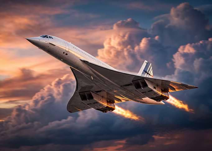 Concorde Supersonic Jet in Flight