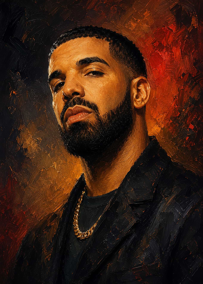 Oil Painting Portrait of Drake