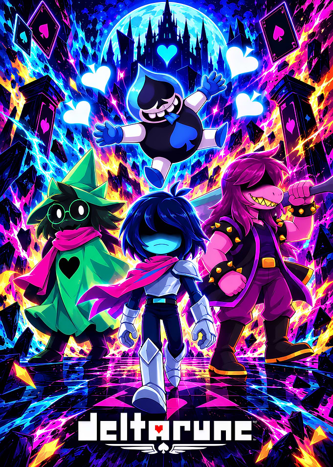 Deltarune Main Characters Poster