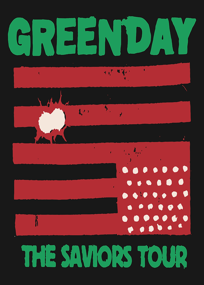 Green Day The Saviors Tour Graphic
