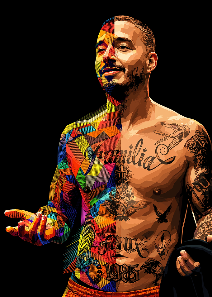 J Balvin Geometric Pop Art Portrait