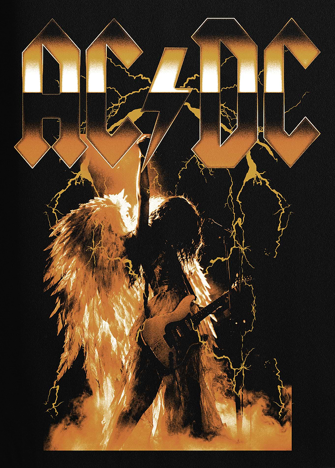 AC/DC Angel Guitarist Graphic Print