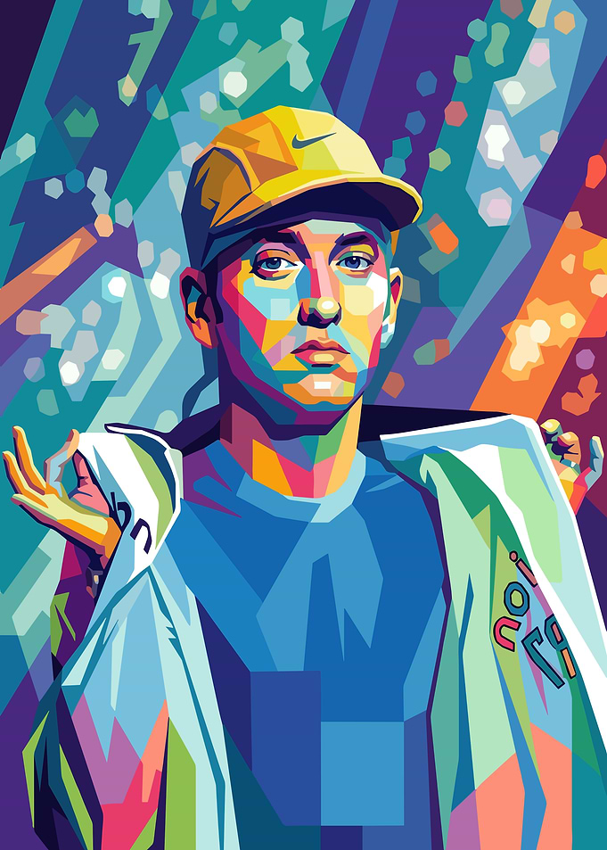 Eminem WPAP Pop Art Portrait