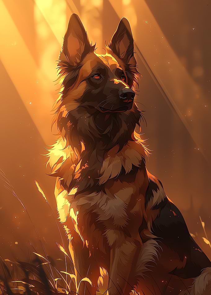 Autumn Guardian German Shepherd