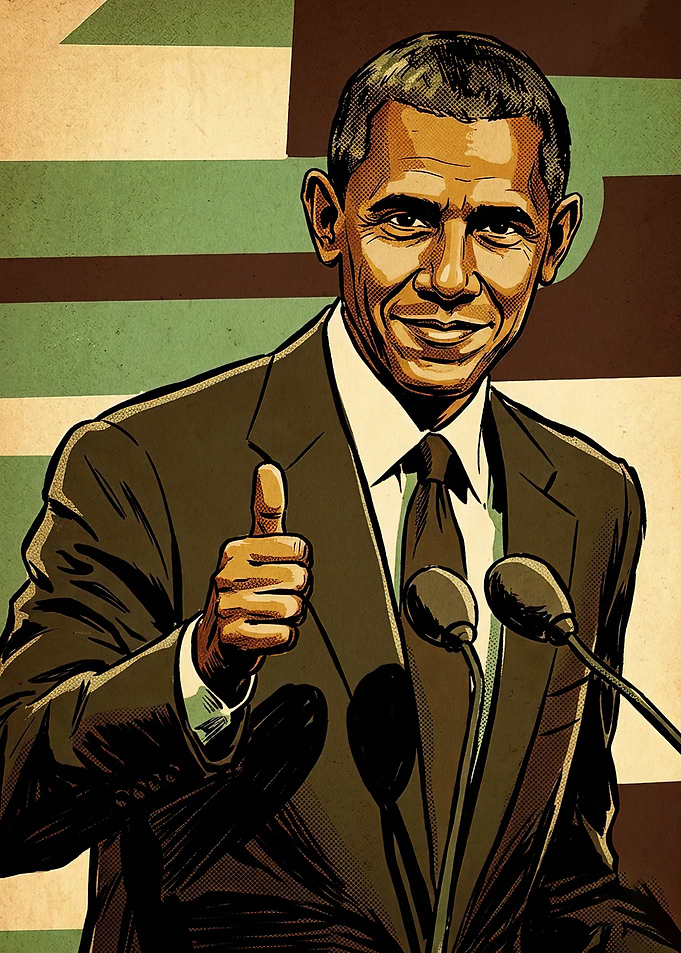 Barack Obama Thumbs Up Poster