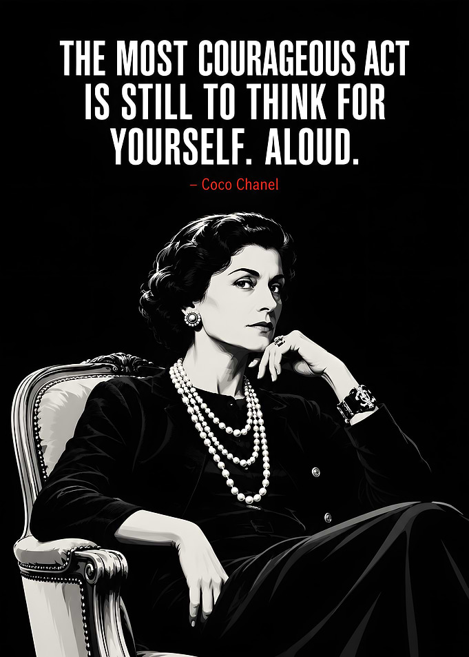 Coco Chanel Inspirational Quote Poster