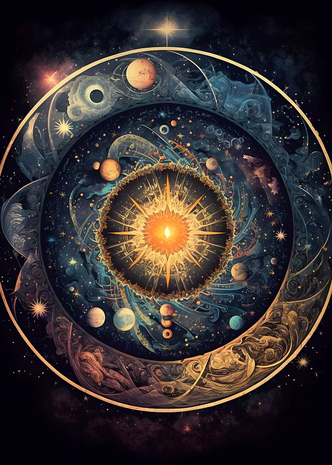 Celestial Cosmic Mandala Art