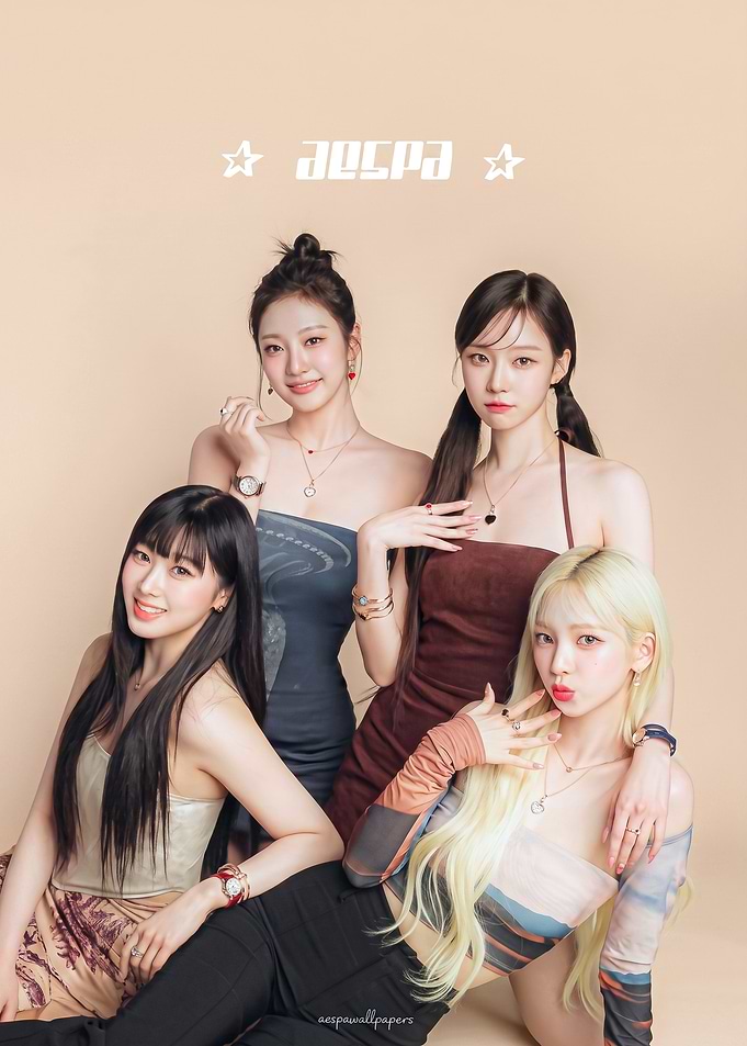 Aespa K-pop Group Portrait Poster