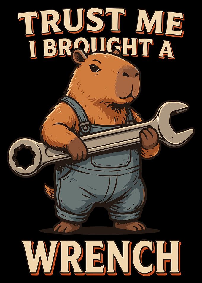 Capybara Mechanic with Wrench