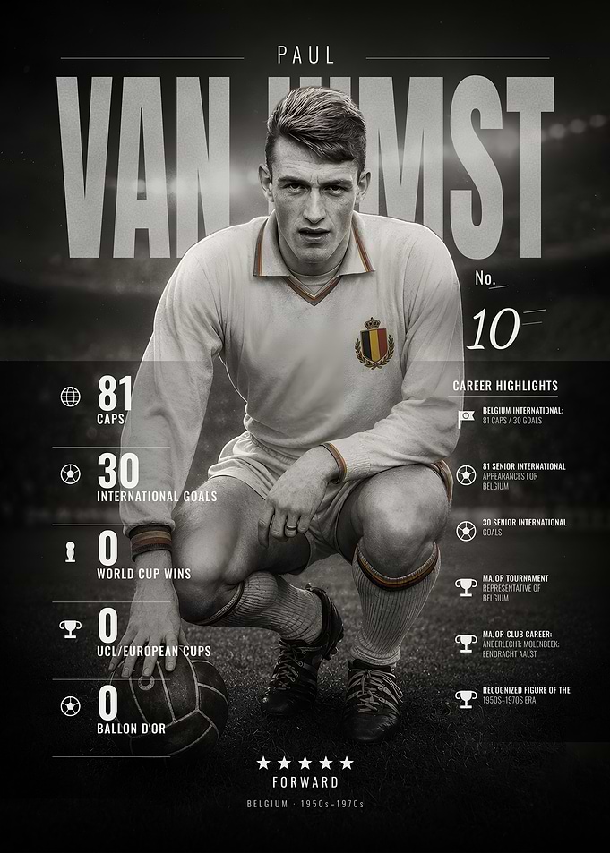 Paul Van Himst - Belgium No. 10