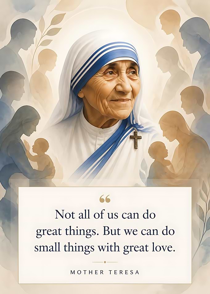 Mother Teresa Inspirational Quote Poster