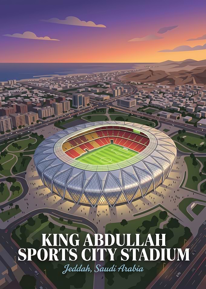 King Abdullah Sports City Stadium Poster