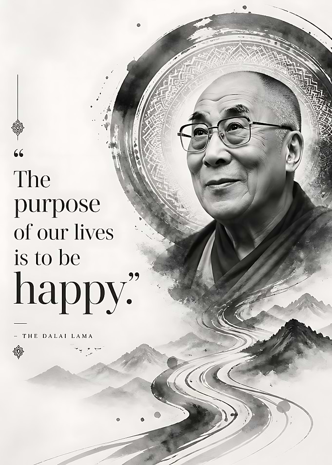 Dalai Lama Inspirational Quote Poster