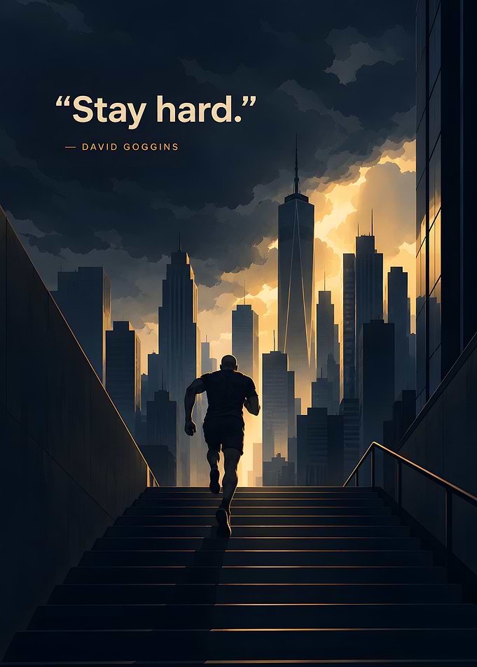 David Goggins Stay Hard Motivational Poster