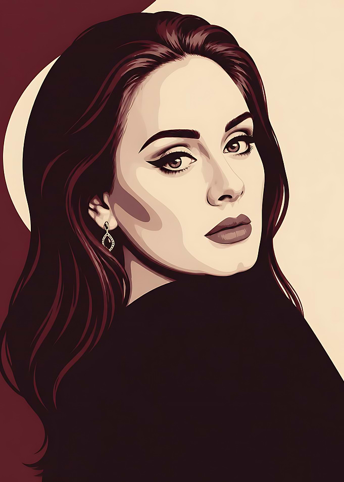 Adele Portrait Digital Illustration