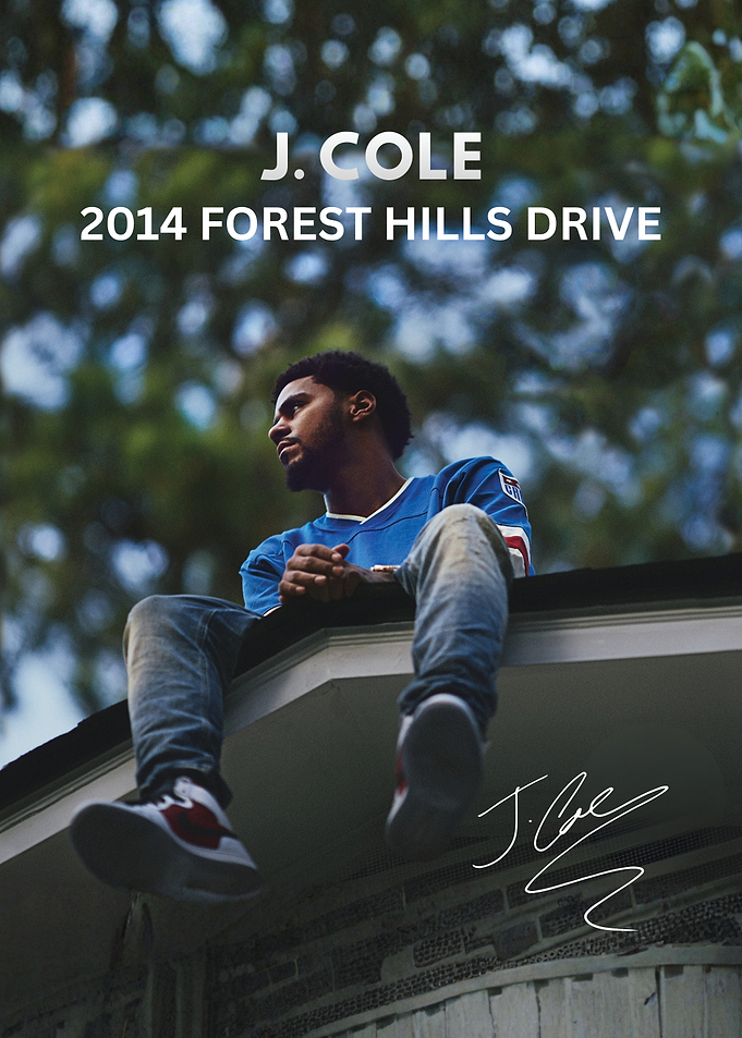 J. Cole 2014 Forest Hills Drive Poster