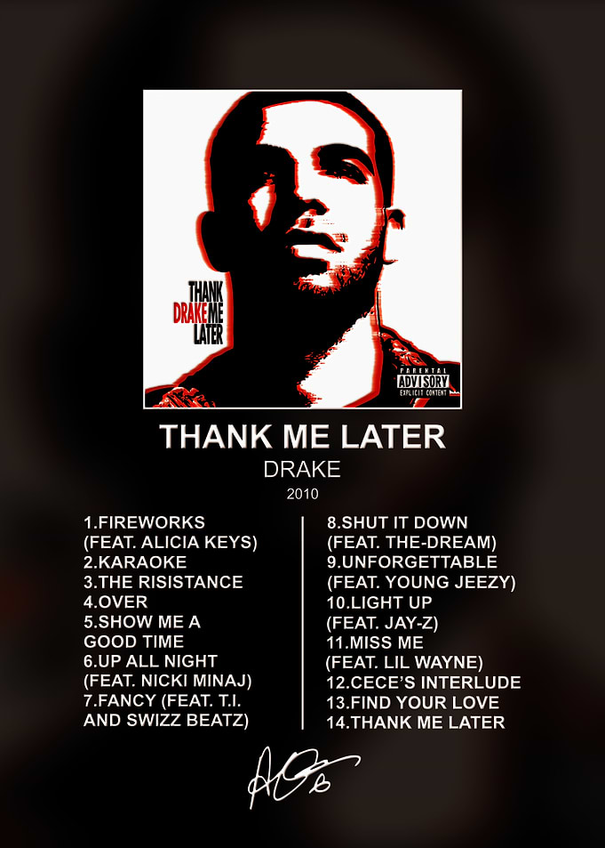 Drake Thank Me Later Album Poster