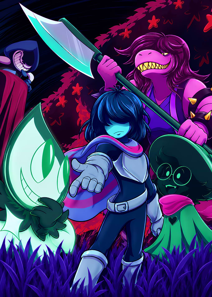 Deltarune Characters Group Illustration