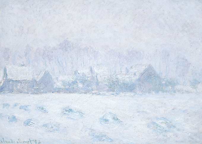 Claude Monet Snow Scene Painting