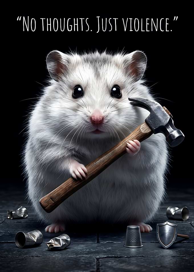 Hamster Holding a Hammer