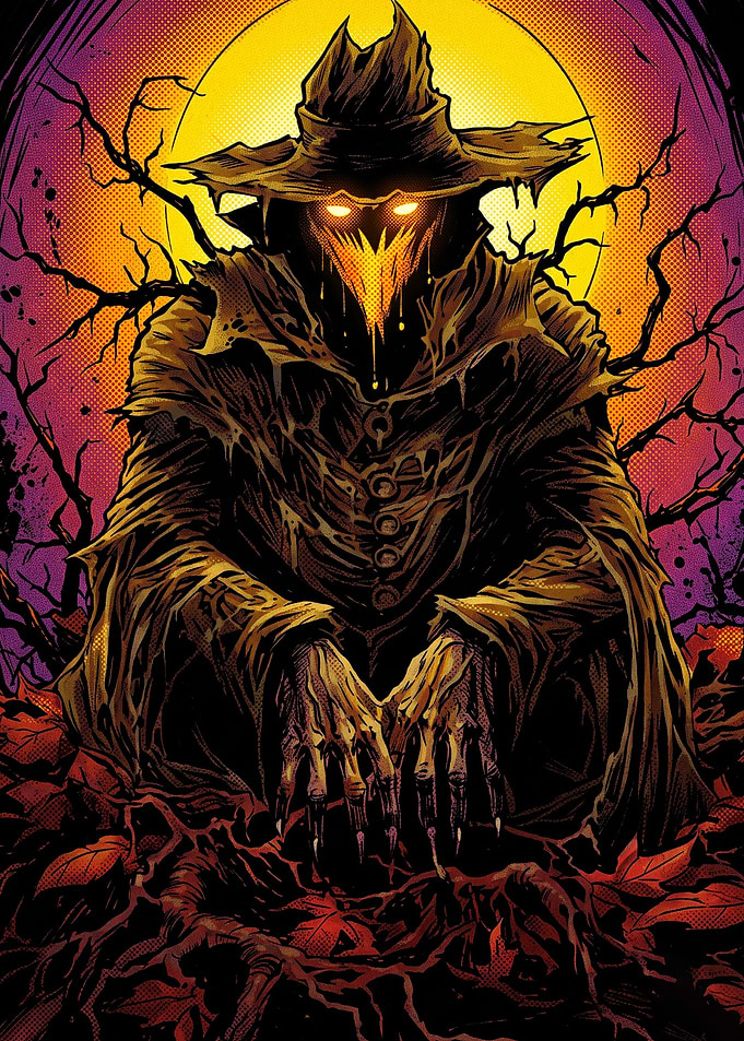 Scarecrow DC Comics Horror Illustration