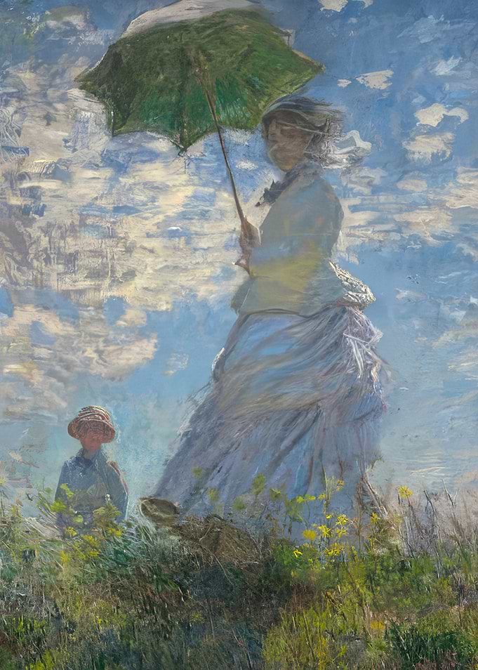 Woman with a Parasol by Monet