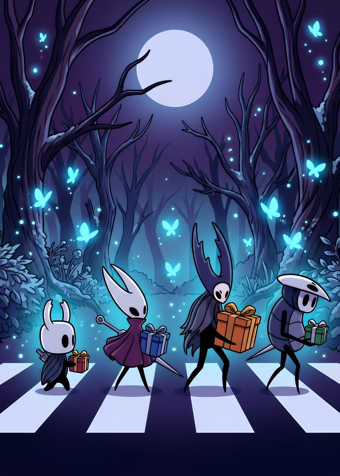 Hollow Knight Characters Crossing Abbey Road